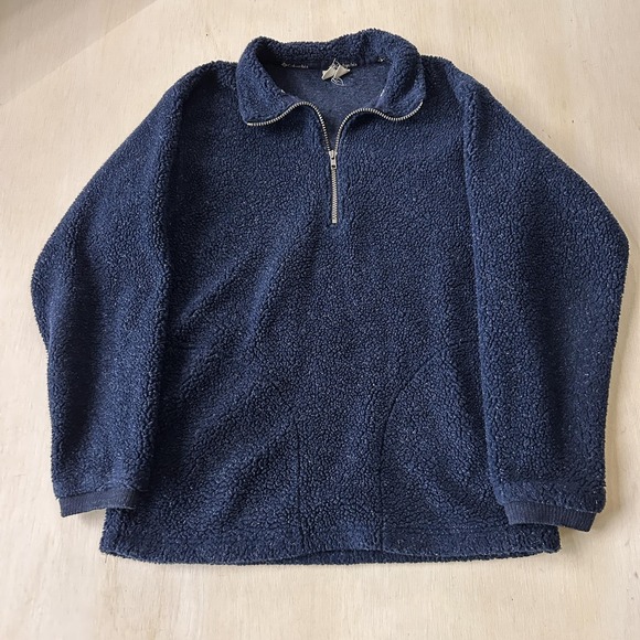 Columbia Other - Vintage Columbia Sweater Mens Small Blue 1/4 Zip Mock Neck Pullover Made In USA